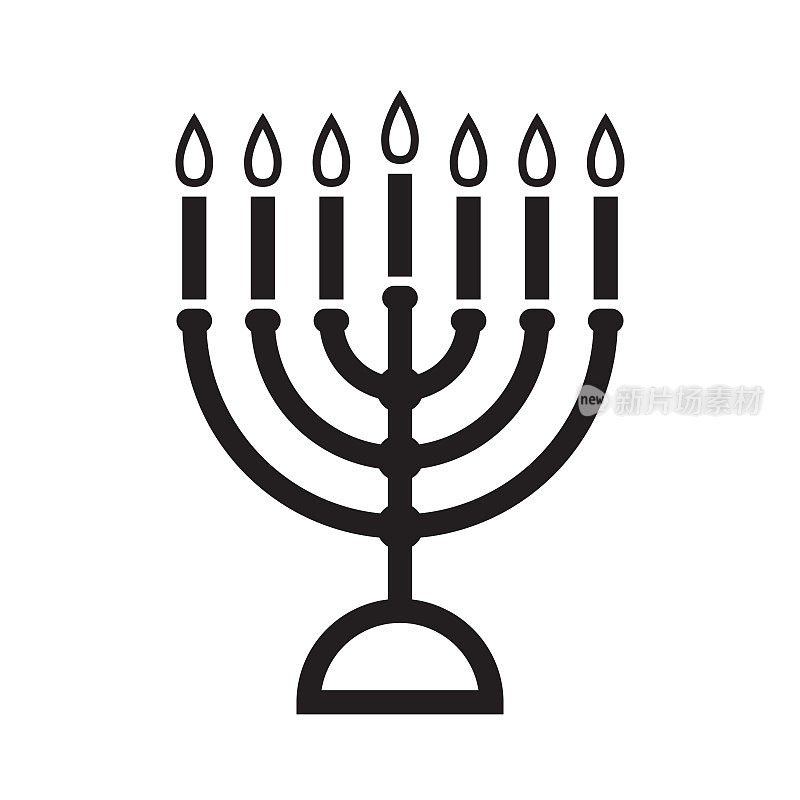 candle holder for seven candles the menorah icon